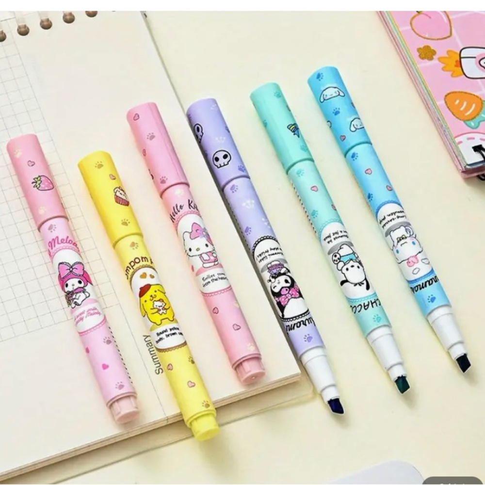 New 6 pc Sanrio Characters Highlighter set - Picture 3 of 11